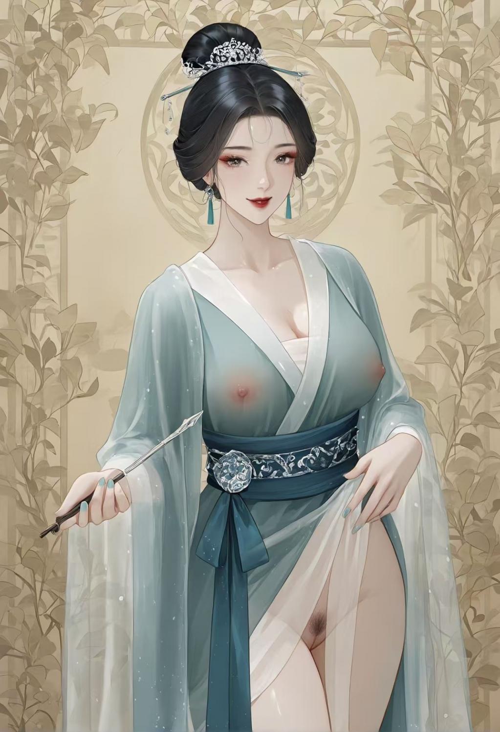 漫画古典大胸美女被狠狠的艹[49P]