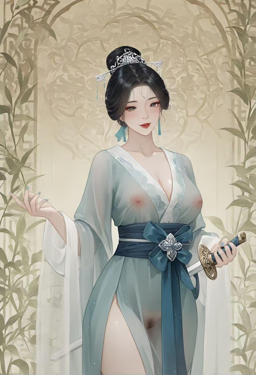 漫画古典大胸美女被狠狠的艹[49P]