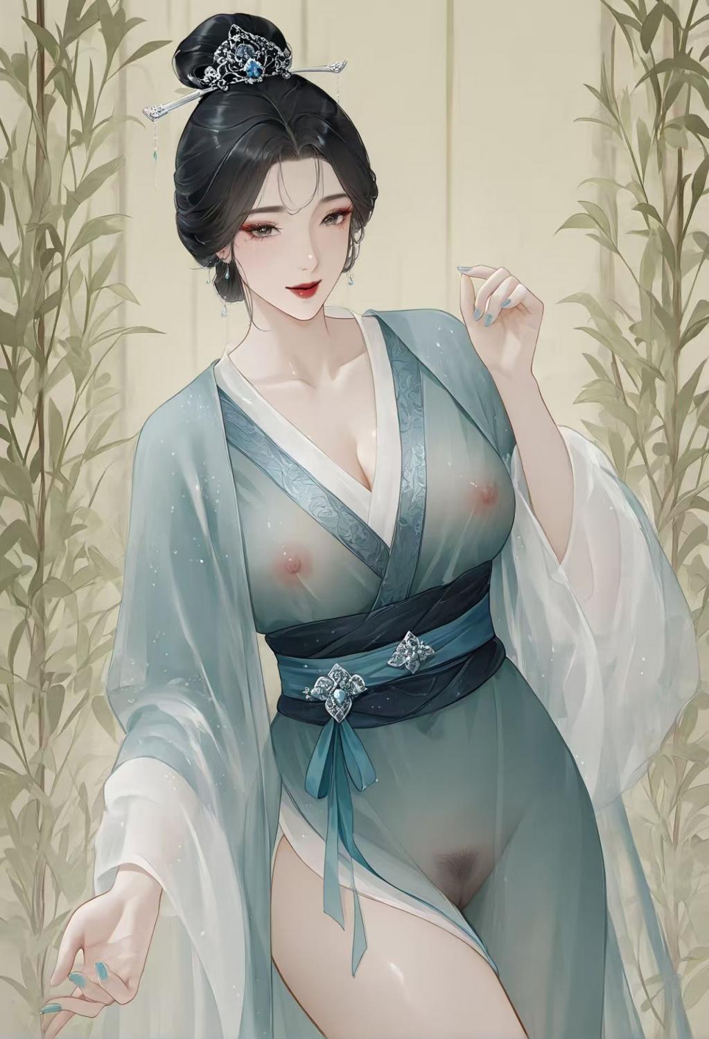 漫画古典大胸美女被狠狠的艹[49P]