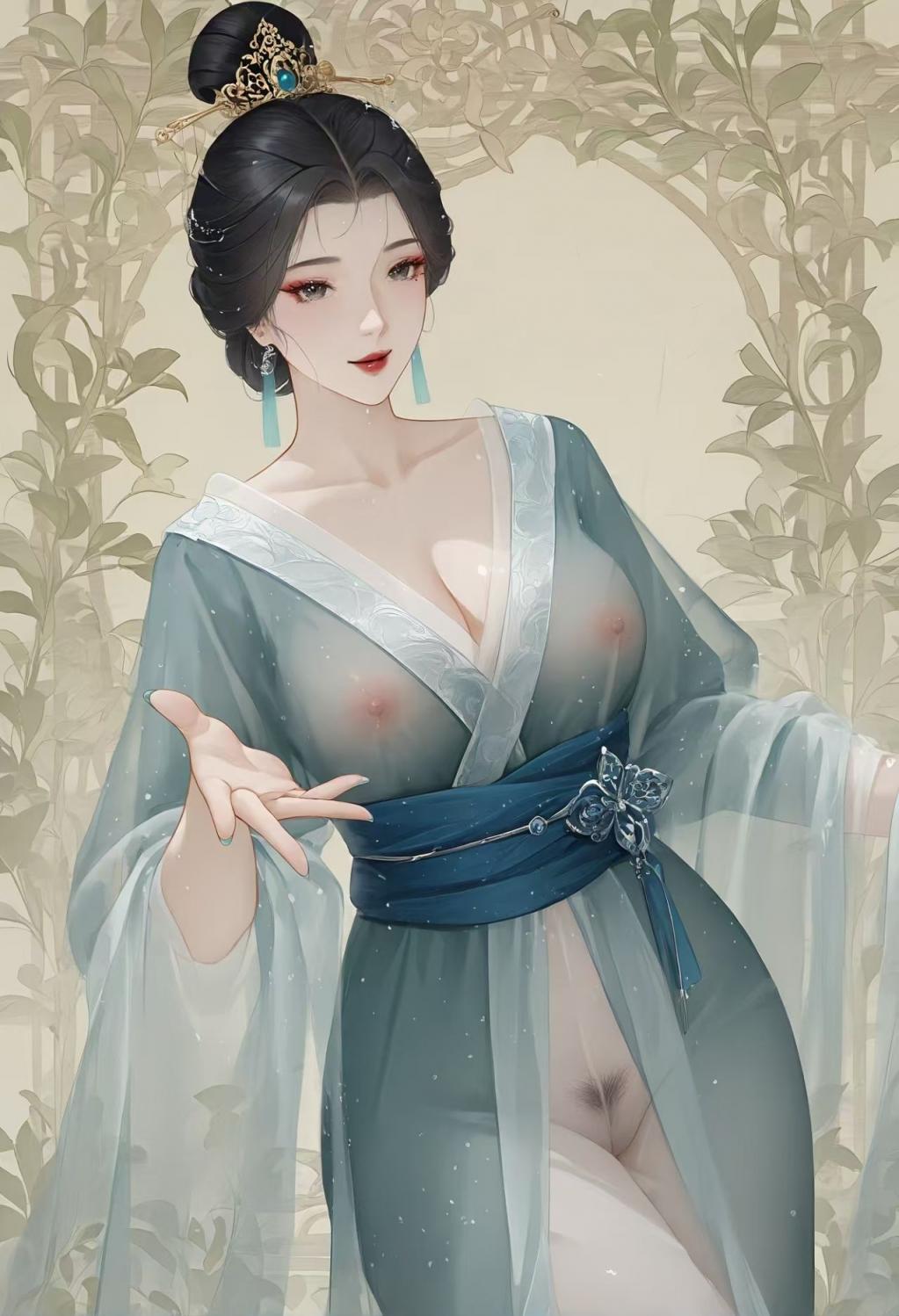 漫画古典大胸美女被狠狠的艹[49P]