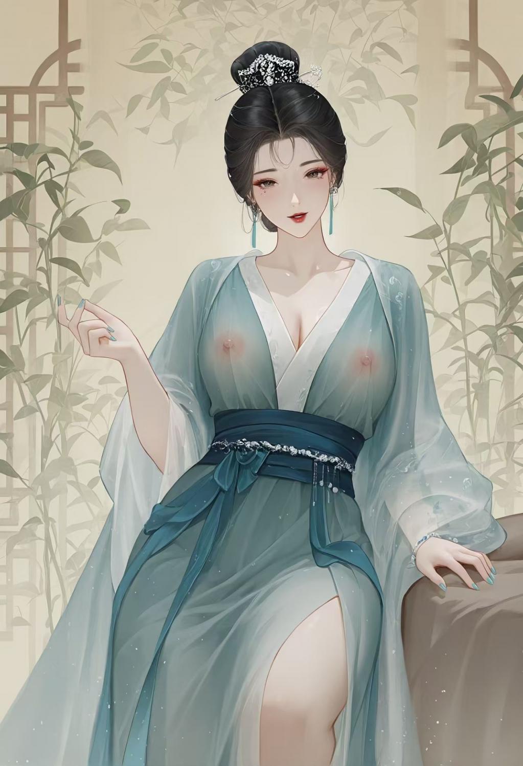 漫画古典大胸美女被狠狠的艹[49P]