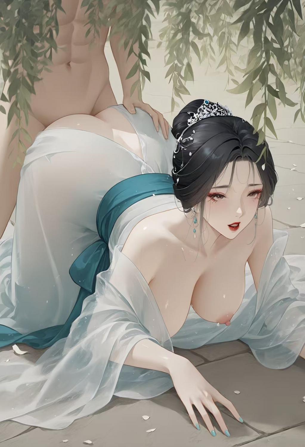 漫画古典大胸美女被狠狠的艹[49P]