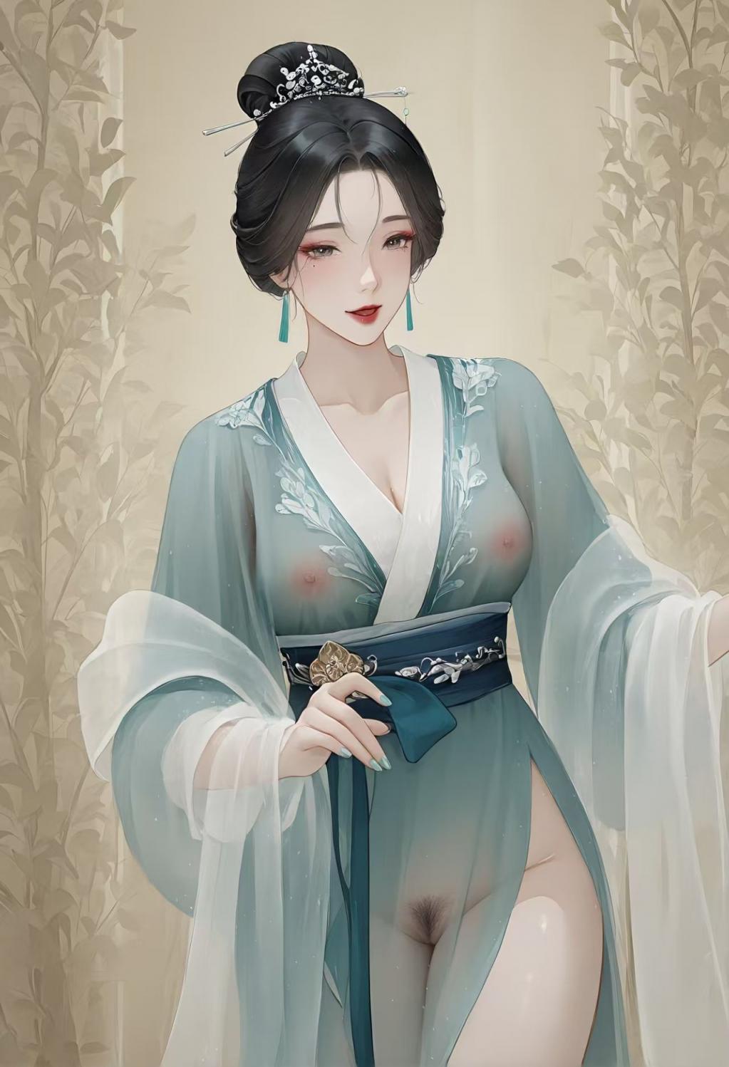 漫画古典大胸美女被狠狠的艹[49P]