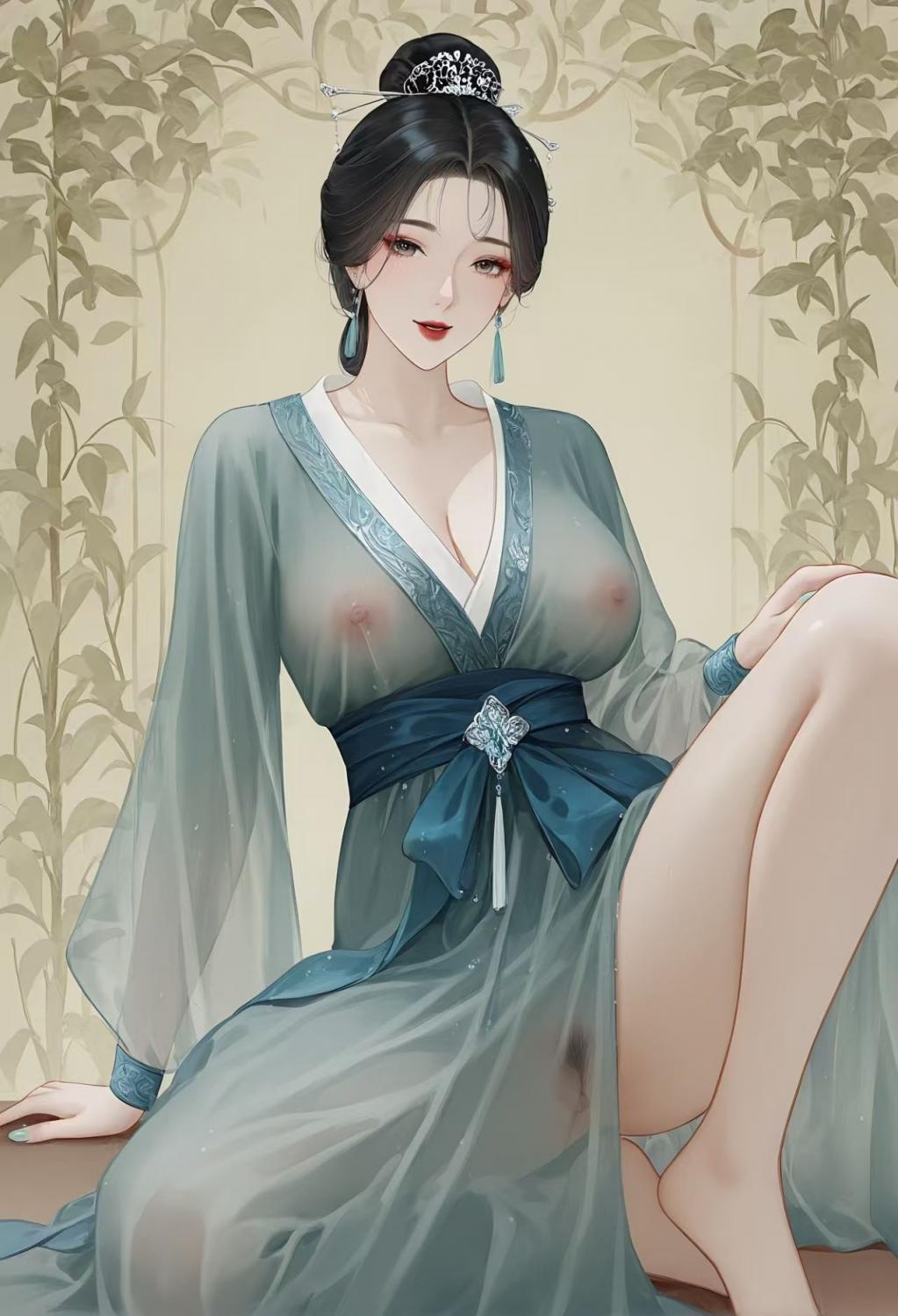 漫画古典大胸美女被狠狠的艹[49P]