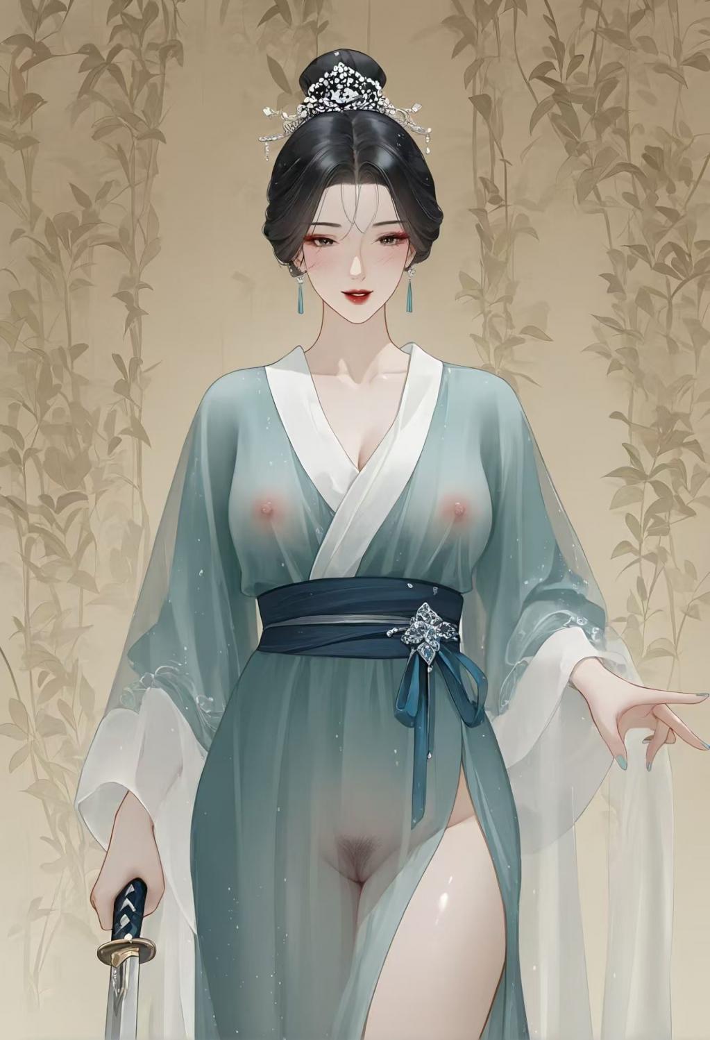 漫画古典大胸美女被狠狠的艹[49P]