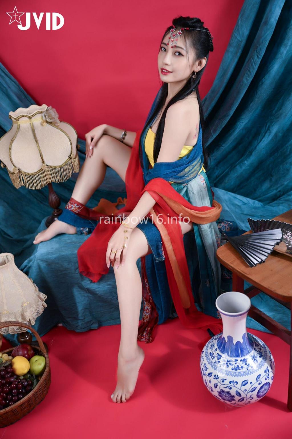 【套圖x35】JVID-夏暮光，紅、橙、黃、藍、紫美麗[52P]