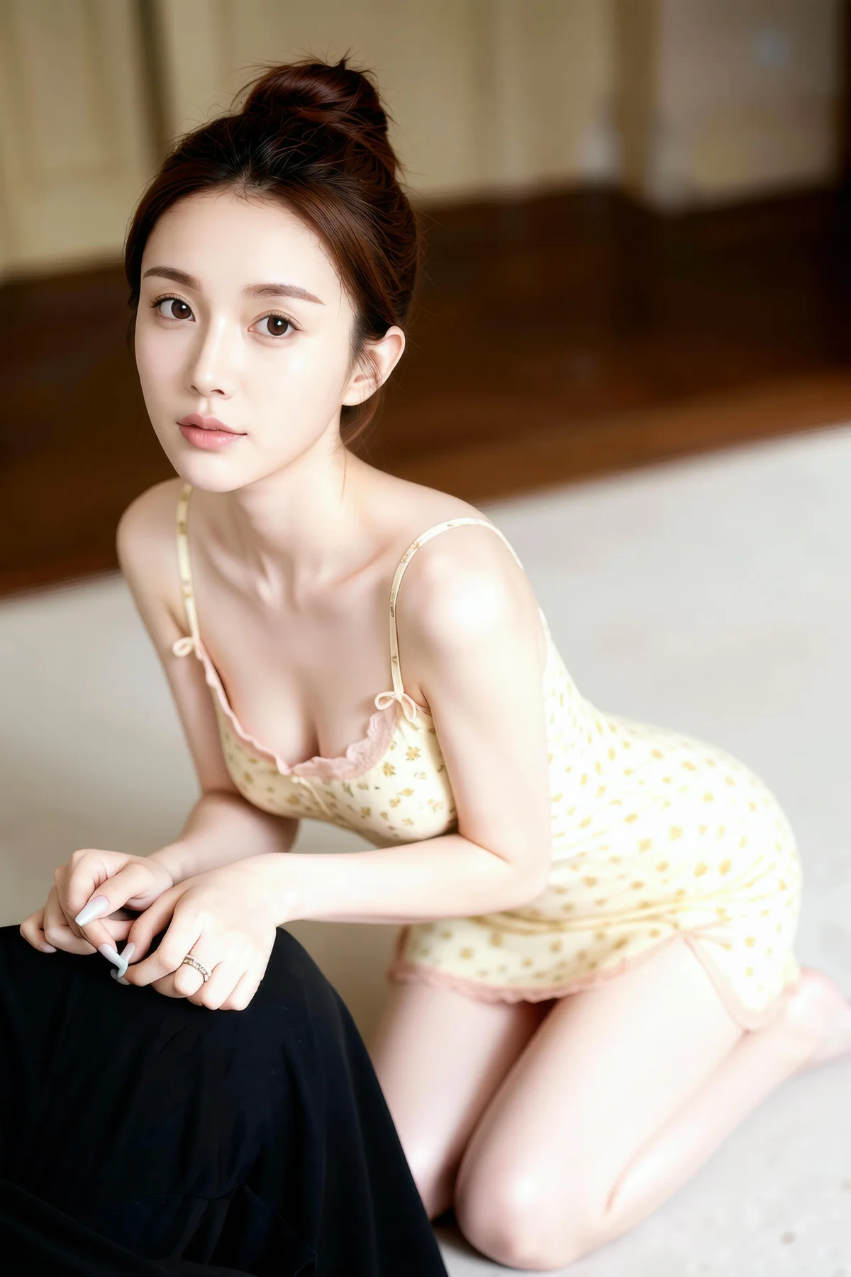 一柠黄色碎花裙  [20P]