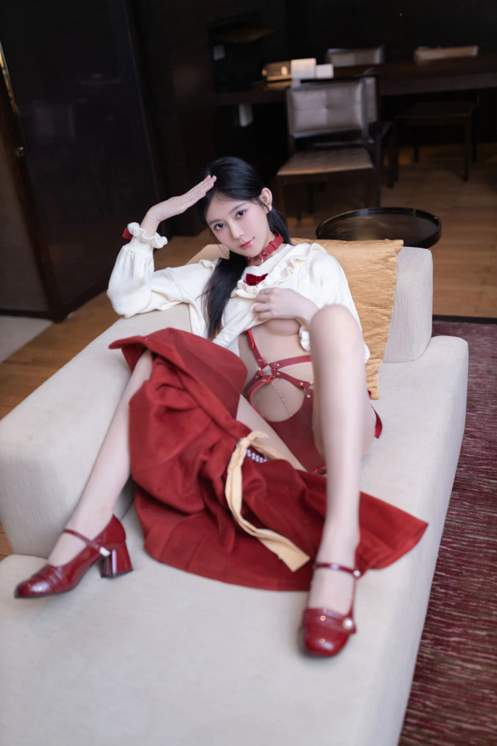 【套圖x33】莉音秘密吊帶絲襪[37P]