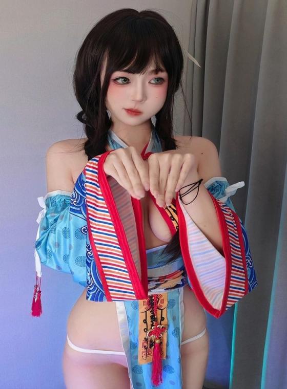 激情萬聖節性感殭屍娘紅繩綁身
